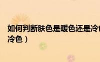 如何判断肤色是暖色还是冷色（肤色浅青驼色属于暖色还是冷色）