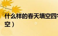 什么样的春天填空四字词语（什么样的春天填空）