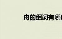 舟的组词有哪些（舟的组词）