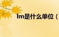 lm是什么单位（LM是什么意思）