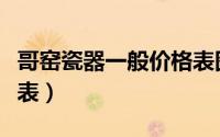 哥窑瓷器一般价格表图片（哥窑瓷器一般价格表）