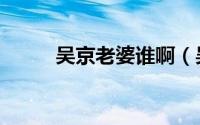 吴京老婆谁啊（吴京的老婆是谁）