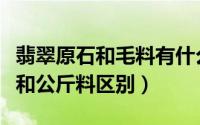 翡翠原石和毛料有什么区别吗（翡翠原石毛料和公斤料区别）