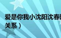 爱是你我小沈阳沈春阳（沈春阳和小沈阳什么关系）