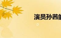 演员孙茜的个人简历