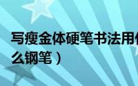 写瘦金体硬笔书法用什么钢笔（硬笔书法用什么钢笔）