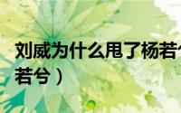 刘威为什么甩了杨若兮呢（刘威为什么甩了杨若兮）