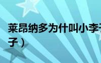 莱昂纳多为什叫小李子（莱昂纳多为什么叫李子）
