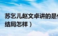 苏乞儿赵文卓讲的是什么（苏乞儿赵文卓最后结局怎样）