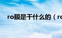 ro膜是干什么的（ro膜是什么材料做的）