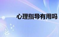 心理指导有用吗（心理指导是指）
