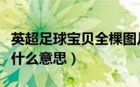 英超足球宝贝全棵图片不打码（英超马桶队是什么意思）