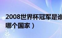 2008世界杯冠军是谁（2008年世界杯冠军是哪个国家）