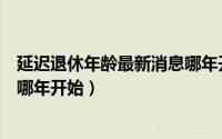 延迟退休年龄最新消息哪年开始执行（延迟退休最新规定从哪年开始）