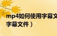 mp4如何使用字幕文件播放（MP4如何使用字幕文件）