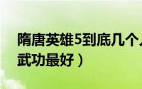 隋唐英雄5到底几个人（隋唐英雄5里面谁的武功最好）