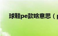 球鞋pe款啥意思（pf与pe球鞋的区别）