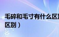 毛碎和毛寸有什么区别呢（毛碎和毛寸有什么区别）