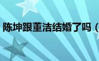 陈坤跟董洁结婚了吗（陈坤与董洁结婚了吗）