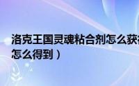 洛克王国灵魂粘合剂怎么获得?2020（洛克王国灵魂粘合剂怎么得到）