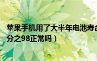 苹果手机用了大半年电池寿命98正常吗（苹果用半年电量百分之98正常吗）