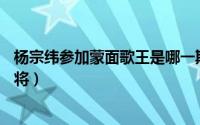 杨宗纬参加蒙面歌王是哪一期（杨宗纬最火的10首歌蒙面唱将）