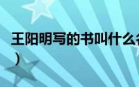王阳明写的书叫什么名字（王阳明写过什么书）
