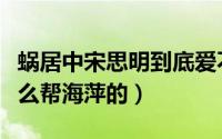 蜗居中宋思明到底爱不爱海藻（蜗居宋思明怎么帮海萍的）