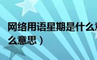 网络用语星期是什么意思（网络用语星期八什么意思）