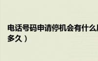 电话号码申请停机会有什么后果（手机号申请停机一般会停多久）