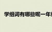 学组词有哪些呢一年级（学组词有哪些呢）