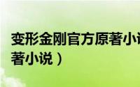 变形金刚官方原著小说下载（变形金刚官方原著小说）