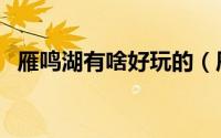 雁鸣湖有啥好玩的（雁鸣湖有什么好玩的）