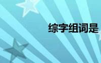 综字组词是（综字组词）