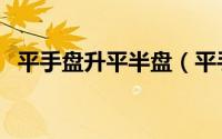 平手盘升平半盘（平手升平半盘什么意思）