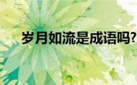 岁月如流是成语吗?（岁月如流的意思）