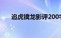追虎擒龙影评200字（追虎擒龙影评）