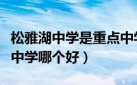 松雅湖中学是重点中学吗（松雅湖中学和星沙中学哪个好）