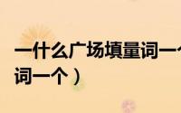 一什么广场填量词一个答案（一什么广场填量词一个）