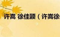 许嵩 徐佳颖（许嵩徐佳莹的故事是真的吗）