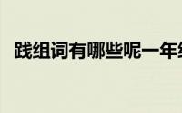 践组词有哪些呢一年级（践组词有哪些呢）