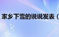 家乡下雪的说说发表（家乡下雪文案高级感）