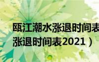 瓯江潮水涨退时间表2021年8月（瓯江潮水涨退时间表2021）
