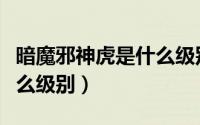 暗魔邪神虎是什么级别装备（暗魔邪神虎是什么级别）