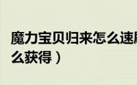 魔力宝贝归来怎么速刷（魔力宝贝归来图鉴怎么获得）