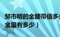 邹市明的金腰带值多少钱（邹市明的金腰带含金量有多少）