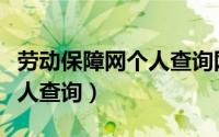劳动保障网个人查询网上查询（劳动保障局个人查询）