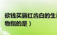 欲钱买唇红齿白的生肖（欲钱买唇红齿白的动物指的是）