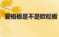 爱格板是不是欧松板（爱格板是欧松板吗）
