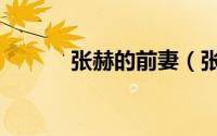 张赫的前妻（张赫的妻子是谁）